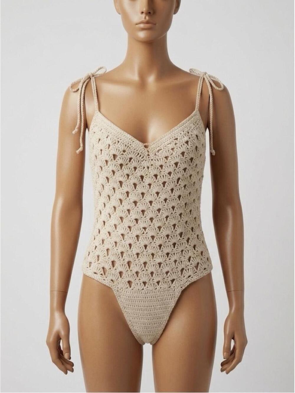 Handmade Boho Crochet Bodysuit / Swimsuit